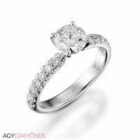 Picture of 1.18 Total Carat Classic Engagement Round Diamond Ring