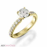 Picture of 1.28 Total Carat Classic Engagement Round Diamond Ring