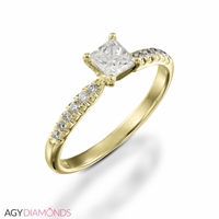 Picture of 0.82 Total Carat Classic Engagement Princess Diamond Ring