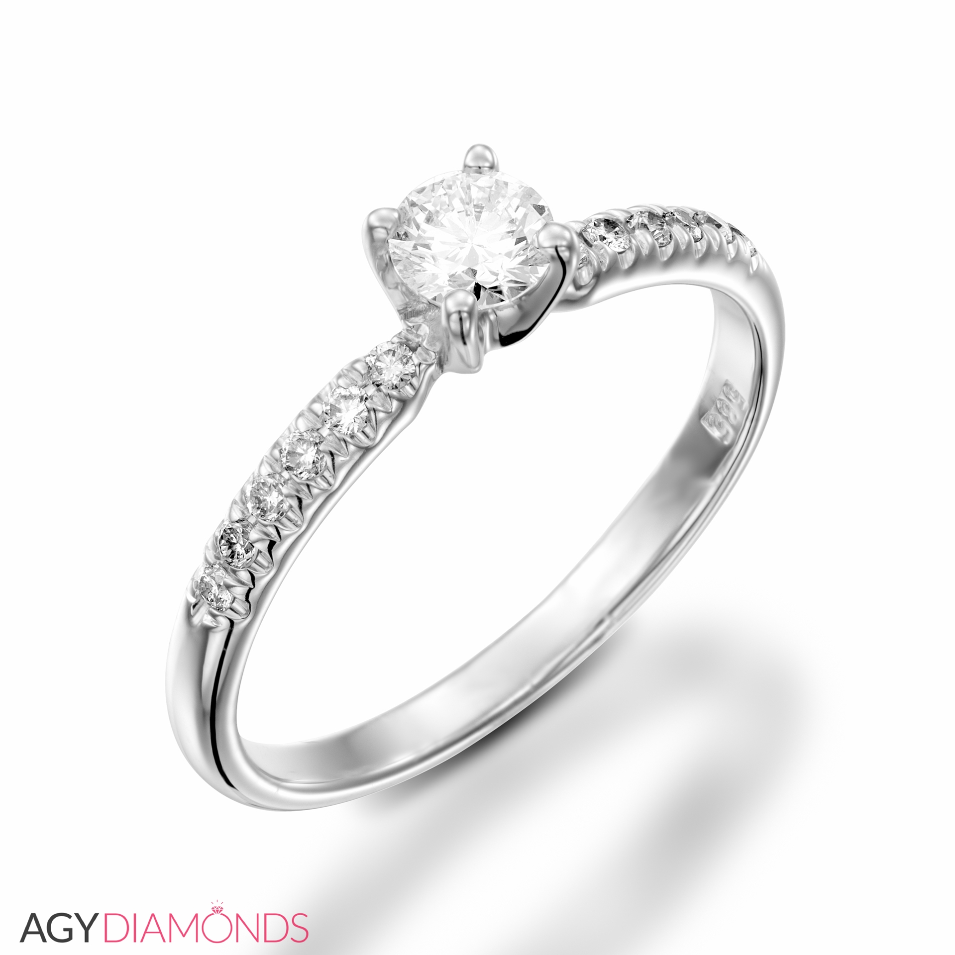 Classic white gold engagement outlet rings