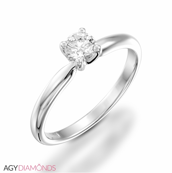 Picture of 1.50 Total Carat Solitaire Engagement Round Diamond Ring