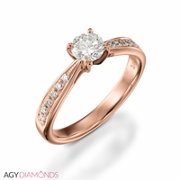 Picture of 0.37 Total Carat Classic Engagement Round Diamond Ring