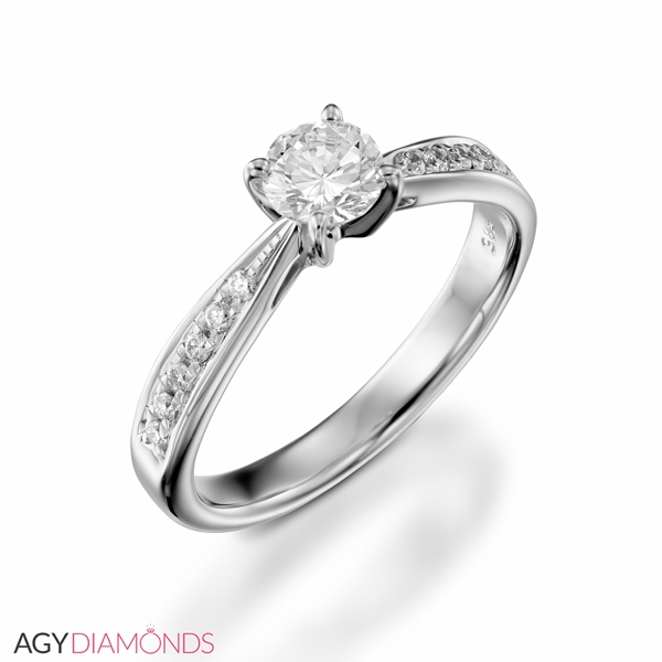 Picture of 0.37 Total Carat Classic Engagement Round Diamond Ring