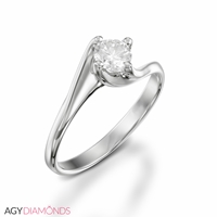 Picture of 0.30 Total Carat Solitaire Engagement Round Diamond Ring