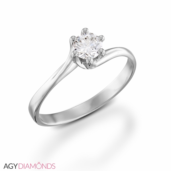 Picture of 1.00 Total Carat Solitaire Engagement Round Diamond Ring