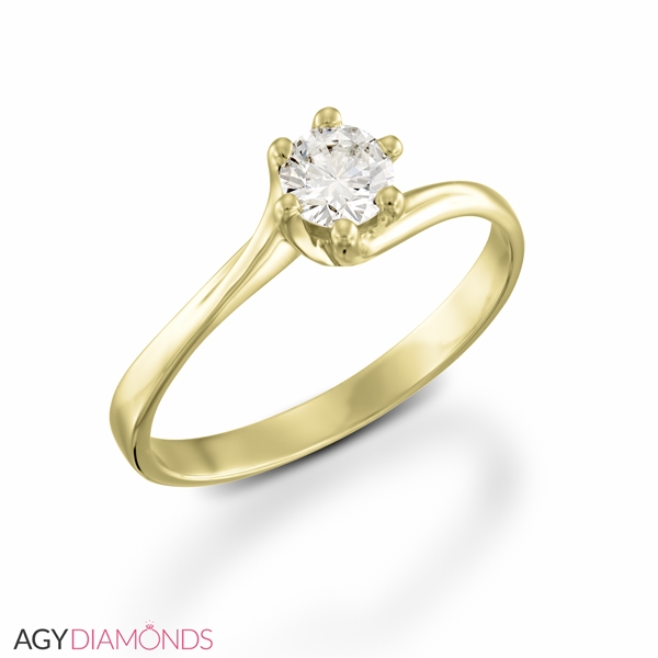 Picture of 0.30 Total Carat Solitaire Engagement Round Diamond Ring