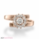 Picture of 0.59 Total Carat Floral Engagement Round Diamond Ring