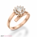 Picture of 0.64 Total Carat Floral Engagement Round Diamond Ring