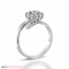 Picture of 0.59 Total Carat Floral Engagement Round Diamond Ring