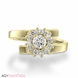 Picture of 0.64 Total Carat Floral Engagement Round Diamond Ring