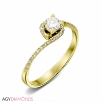 Picture of 0.38 Total Carat Classic Engagement Round Diamond Ring