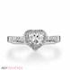 Picture of 0.52 Total Carat Heart Engagement Heart Diamond Ring