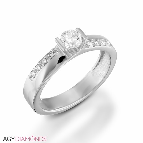 Picture of 0.58 Total Carat Designer Engagement Round Diamond Ring