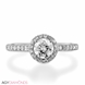 Picture of 0.73 Total Carat Halo Engagement Round Diamond Ring