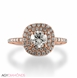 Picture of 1.41 Total Carat Halo Engagement Round Diamond Ring