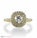 Picture of 0.91 Total Carat Halo Engagement Round Diamond Ring