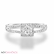 Picture of 0.68 Total Carat Halo Engagement Round Diamond Ring