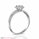 Picture of 0.78 Total Carat Halo Engagement Round Diamond Ring