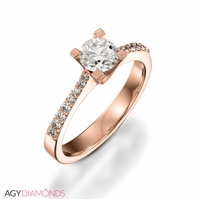 Picture of 0.54 Total Carat Classic Engagement Round Diamond Ring