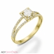 Picture of 0.68 Total Carat Halo Engagement Round Diamond Ring