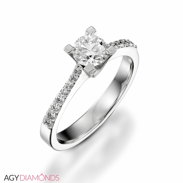 Picture of 0.54 Total Carat Classic Engagement Round Diamond Ring