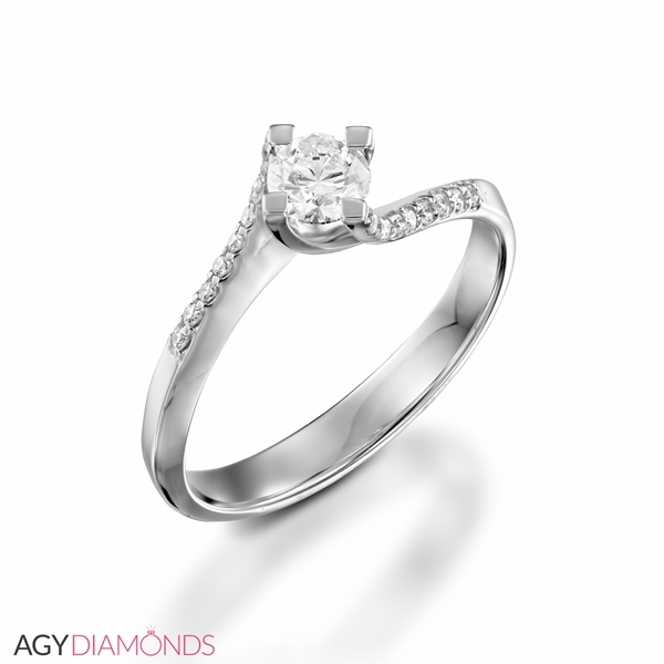 Picture of 0.40 Total Carat Classic Engagement Round Diamond Ring