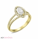 Picture of 0.80 Total Carat Halo Engagement Marquise Diamond Ring