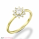 Picture of 0.38 Total Carat Floral Engagement Round Diamond Ring