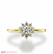 Picture of 0.38 Total Carat Floral Engagement Round Diamond Ring