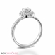 Picture of 0.37 Total Carat Halo Engagement Round Diamond Ring