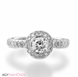 Picture of 0.37 Total Carat Halo Engagement Round Diamond Ring