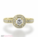 Picture of 0.37 Total Carat Halo Engagement Round Diamond Ring