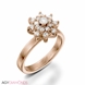 Picture of 0.50 Total Carat Floral Engagement Round Diamond Ring