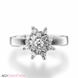 Picture of 0.50 Total Carat Floral Engagement Round Diamond Ring