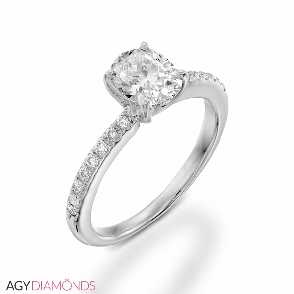 Picture of 0.46 Total Carat Classic Engagement Oval Diamond Ring