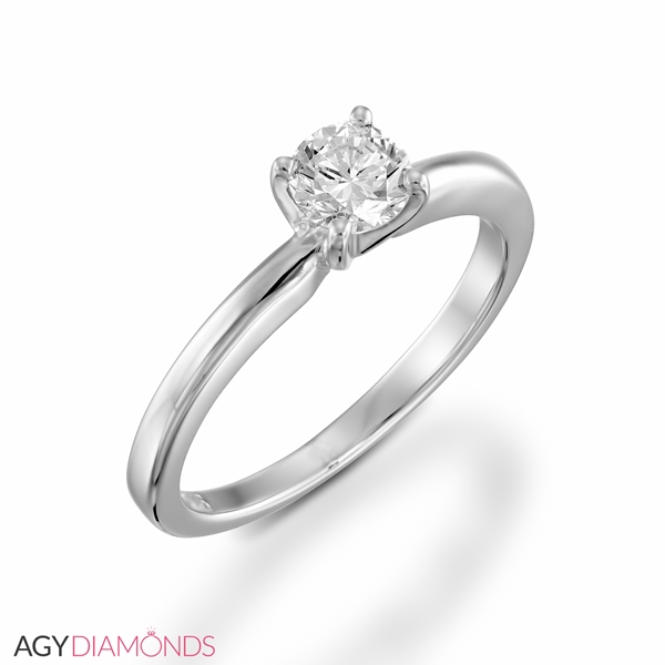 Picture of 1.00 Total Carat Solitaire Engagement Round Diamond Ring