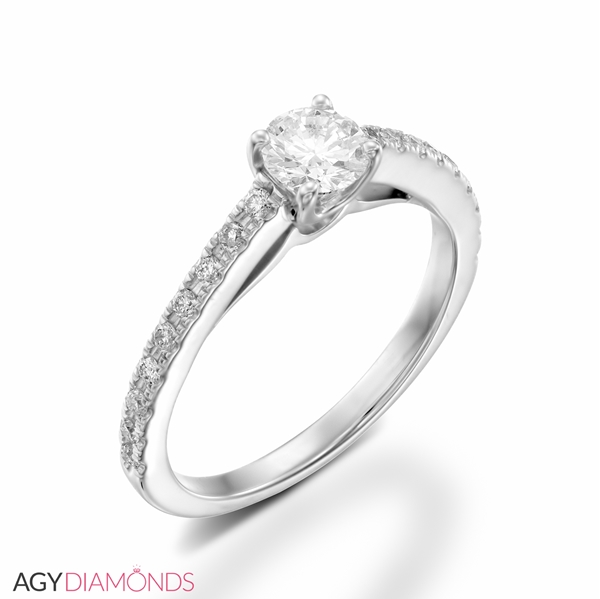 Picture of 0.68 Total Carat Classic Engagement Round Diamond Ring