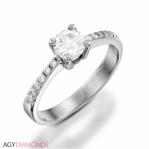 Picture of 0.47 Total Carat Classic Engagement Round Diamond Ring