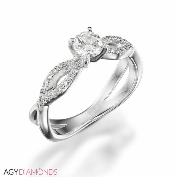 Picture of 0.54 Total Carat Classic Engagement Round Diamond Ring