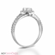 Picture of 0.66 Total Carat Halo Engagement Round Diamond Ring