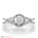 Picture of 0.66 Total Carat Halo Engagement Round Diamond Ring