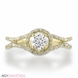 Picture of 0.66 Total Carat Halo Engagement Round Diamond Ring