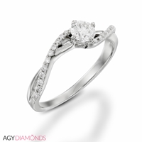 Picture of 0.51 Total Carat Designer Engagement Round Diamond Ring