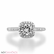 Picture of 0.74 Total Carat Halo Engagement Round Diamond Ring