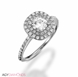 Picture of 1.11 Total Carat Halo Engagement Round Diamond Ring